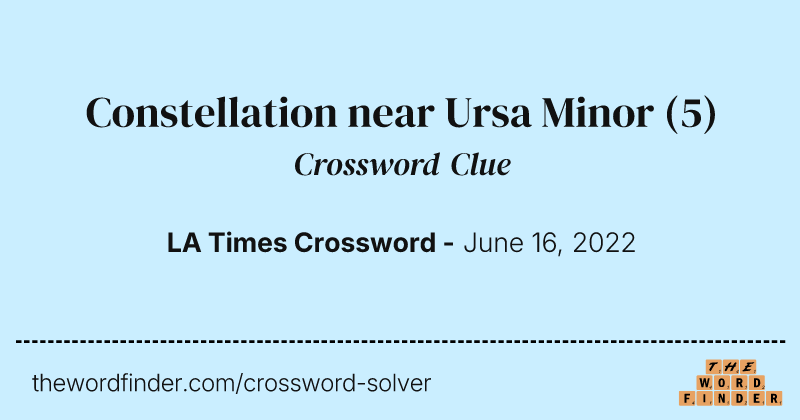 Constellation near Ursa Minor crossword clue image