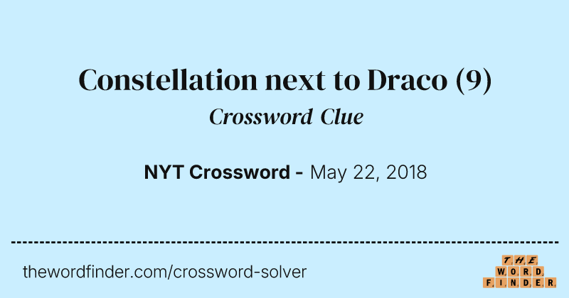 Constellation next to Draco crossword clue image
