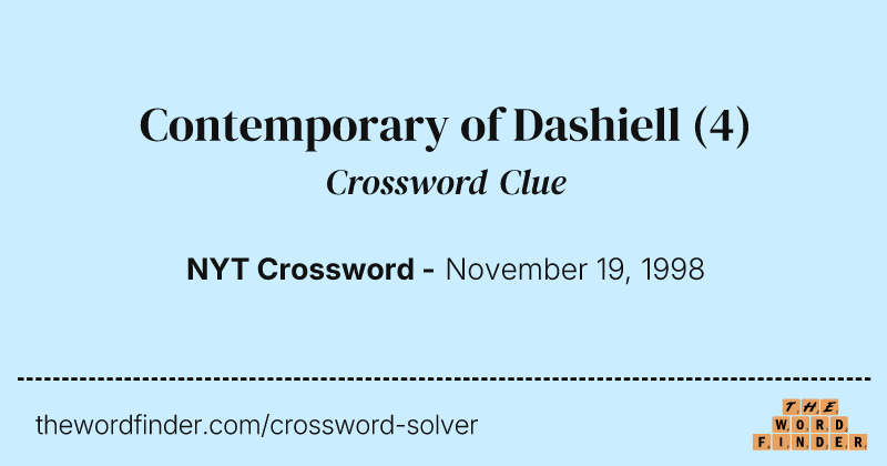 Contemporary of Dashiell crossword clue image