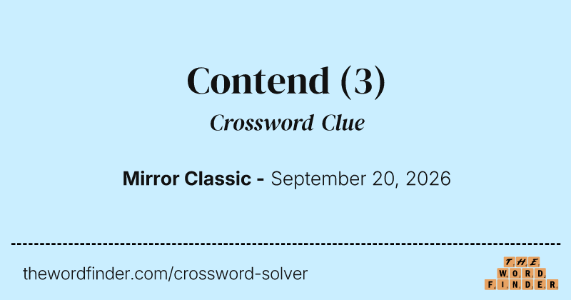 Contend crossword clue image
