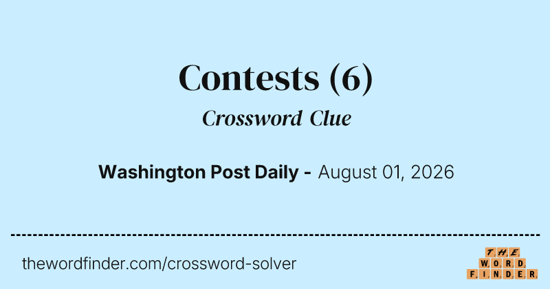 Contests crossword clue image