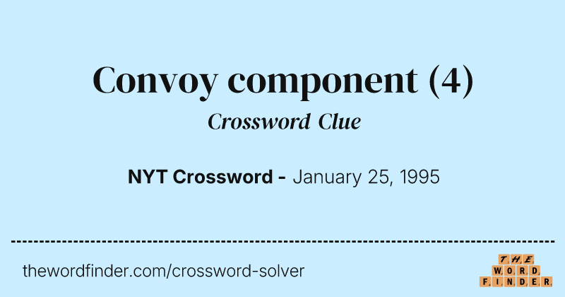 Convoy component crossword clue image
