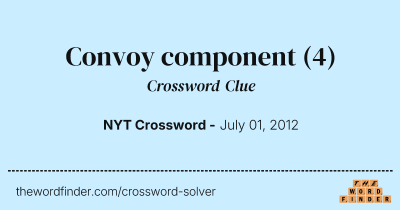 Convoy component crossword clue image