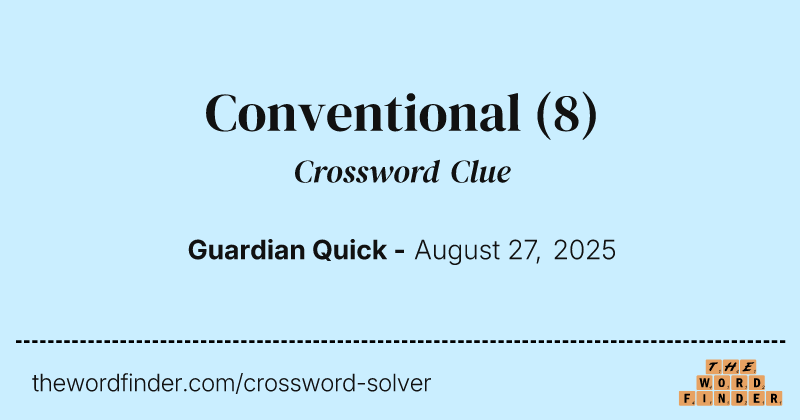 Conventional crossword clue image