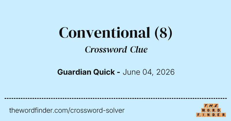 Conventional crossword clue image