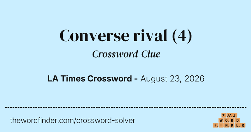 Converse rival crossword clue image
