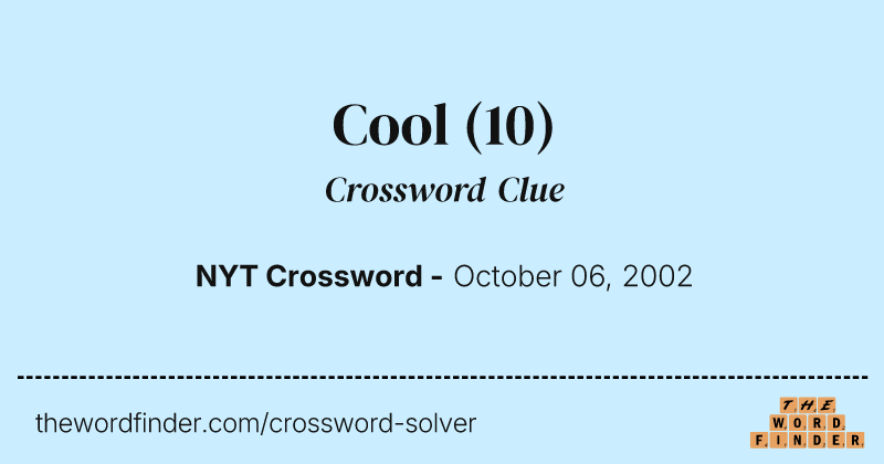 Cool crossword clue image