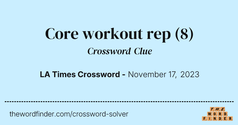 Core workout rep crossword clue image