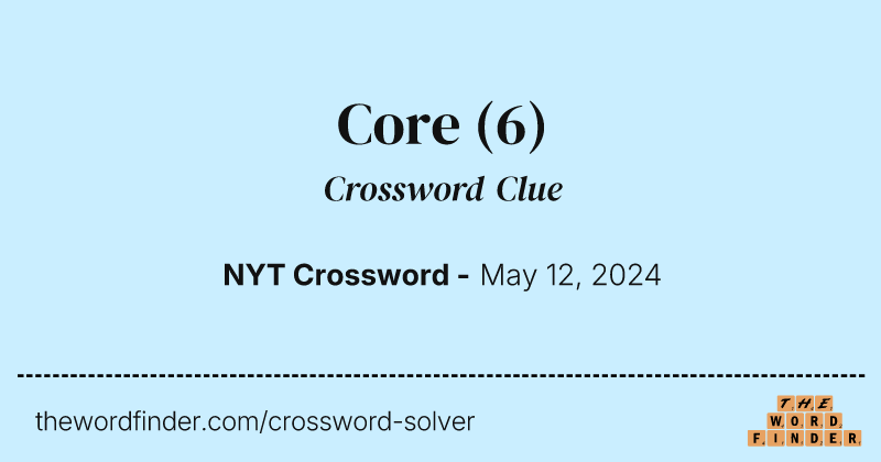 Core crossword clue image