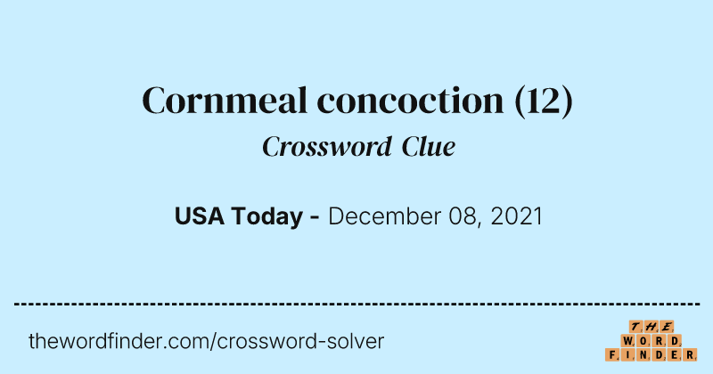 Cornmeal concoction crossword clue image