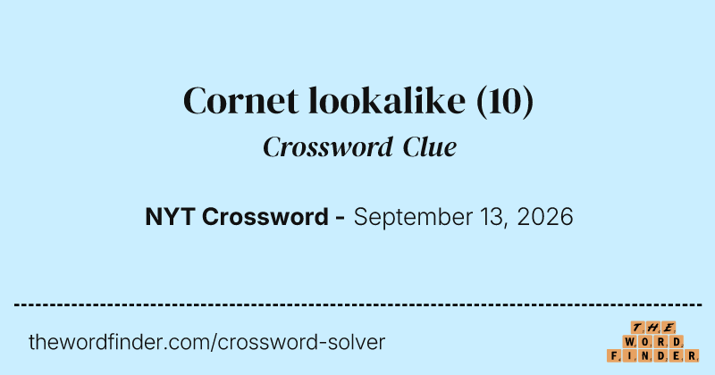 Cornet lookalike crossword clue image