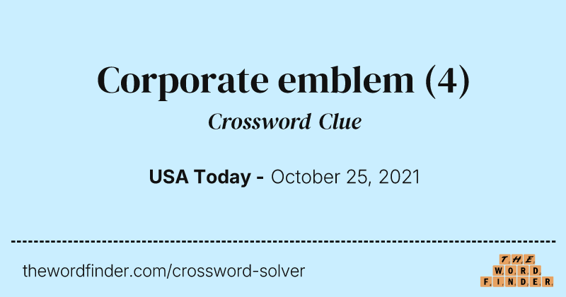 Corporate emblem crossword clue image