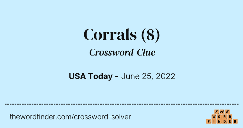 Corrals crossword clue image