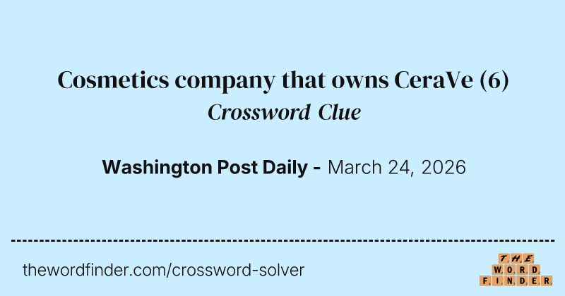Cosmetics company that owns CeraVe crossword clue image