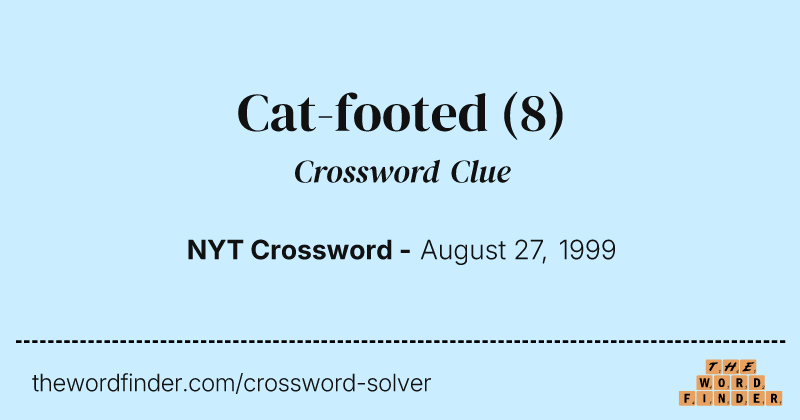 Cat-footed crossword clue image