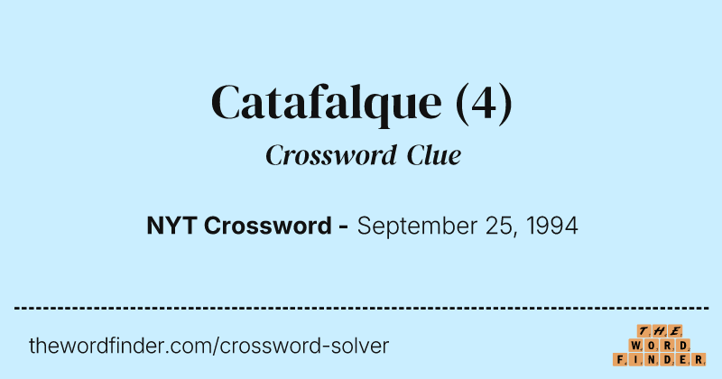 Catafalque crossword clue image