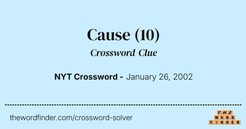 Cause crossword clue image