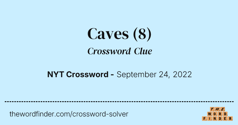 Caves crossword clue image