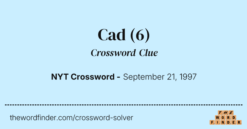 Cad crossword clue image