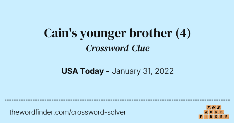 Cain's younger brother crossword clue image