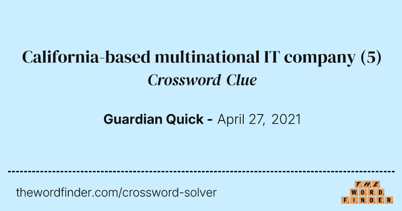 California-based multinational IT company crossword clue image