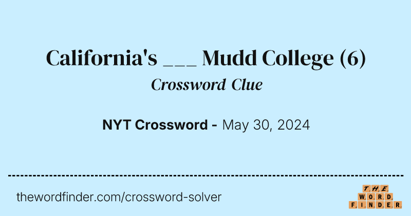 California's ___ Mudd College crossword clue image