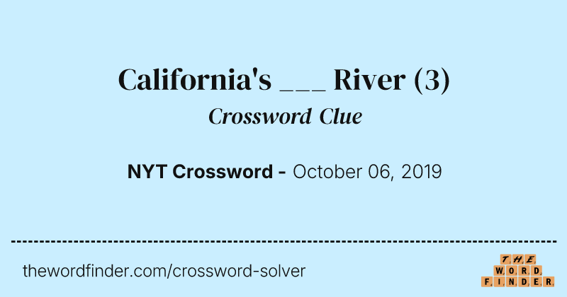 California's ___ River crossword clue image