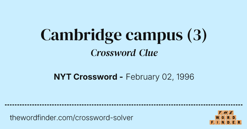 Cambridge campus crossword clue image