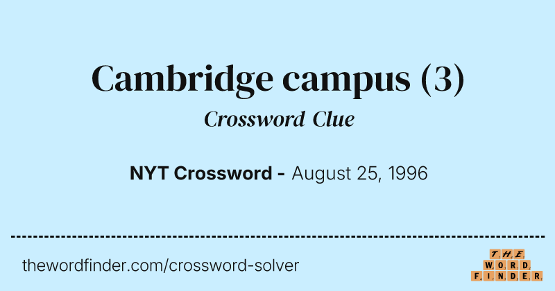 Cambridge campus crossword clue image