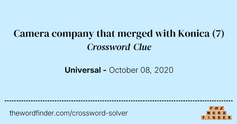 Camera company that merged with Konica crossword clue image