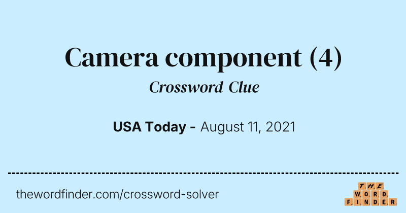 Camera component crossword clue image