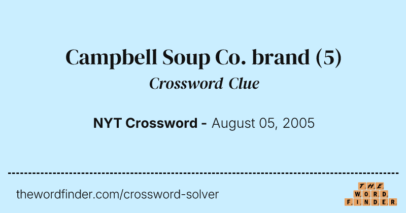 Campbell Soup Co. brand crossword clue image