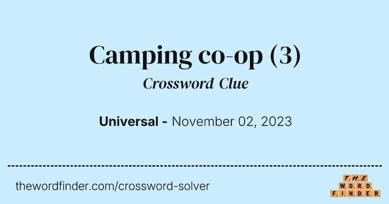 Camping co-op crossword clue image