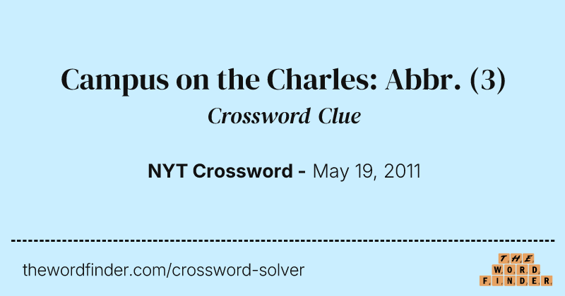 Campus on the Charles: Abbr. crossword clue image