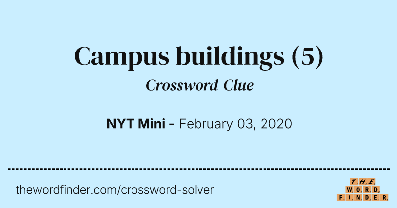 Campus buildings crossword clue image