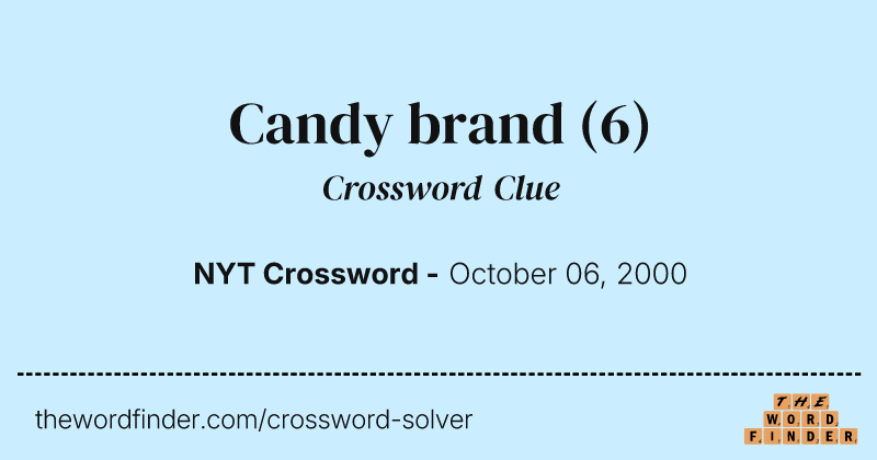 Candy brand crossword clue image