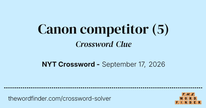 Canon competitor crossword clue image