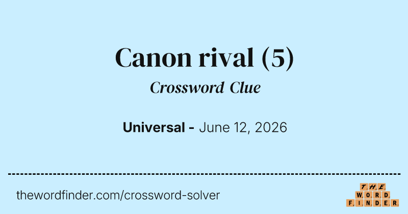 Canon rival crossword clue image