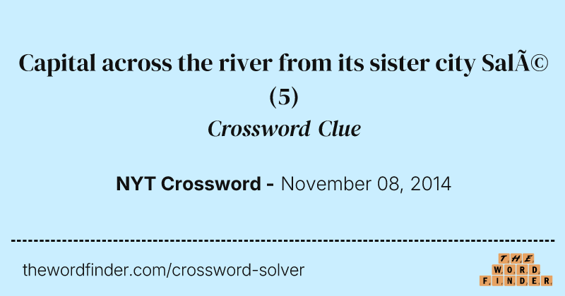 Capital across the river from its sister city Salé crossword clue image