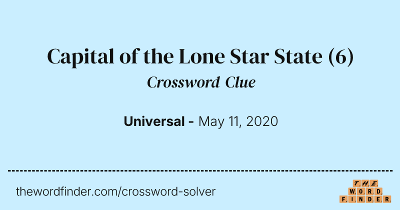 Capital of the Lone Star State crossword clue image