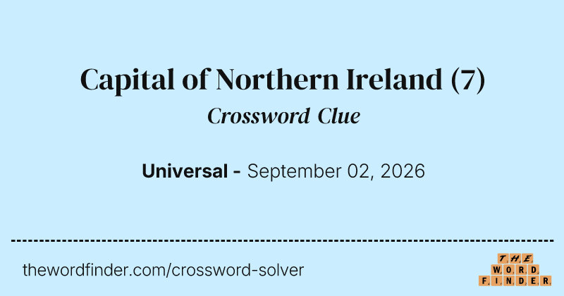 Capital of Northern Ireland crossword clue image