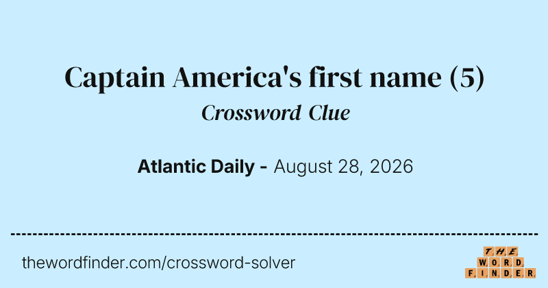 Captain America's first name crossword clue image