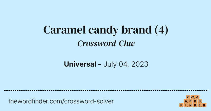 Caramel candy brand crossword clue image