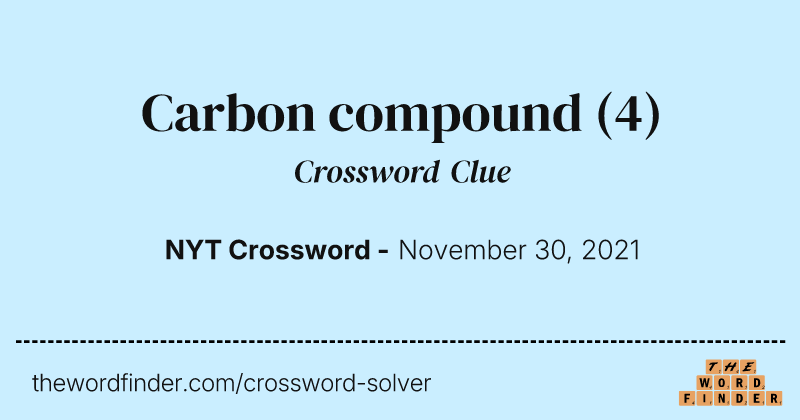 Carbon compound crossword clue image