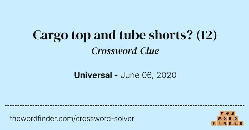 Cargo top and tube shorts? crossword clue image