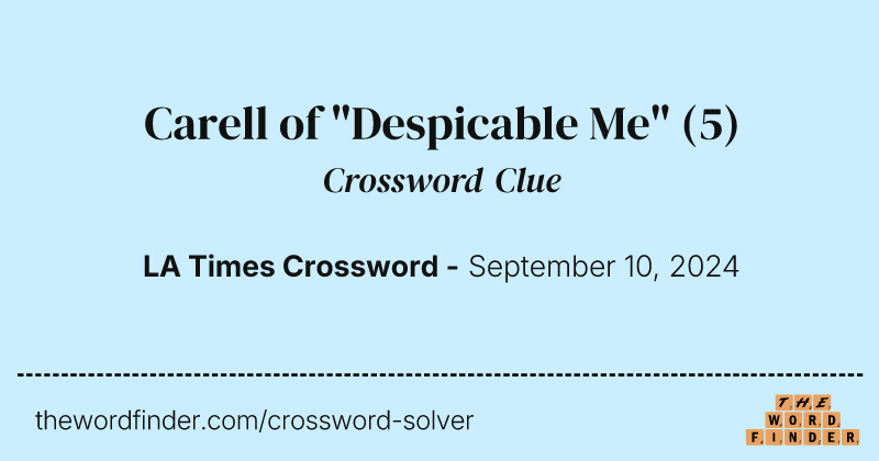 Carell of "Despicable Me" crossword clue image
