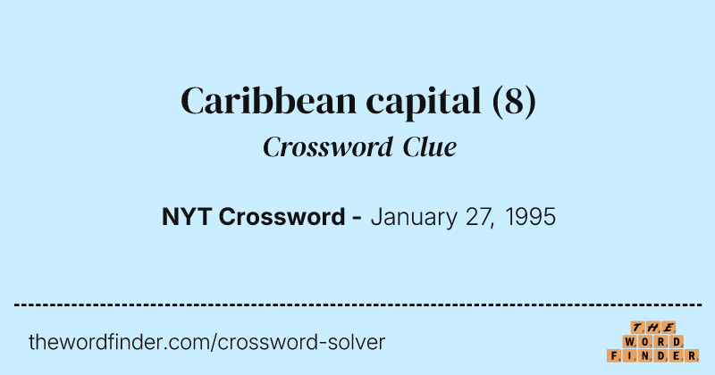 Caribbean capital crossword clue image