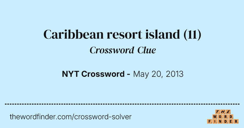 Caribbean resort island crossword clue image