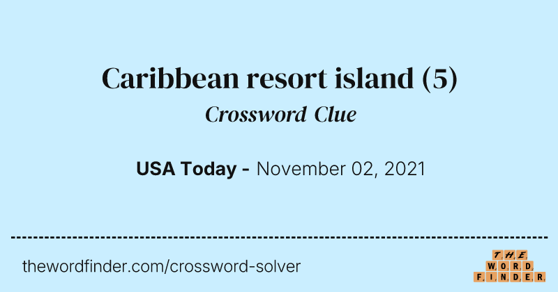 Caribbean resort island crossword clue image