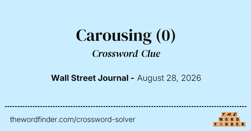 Carousing crossword clue image